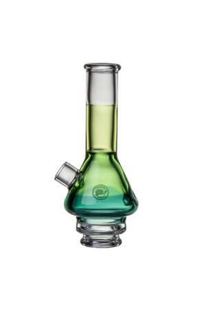 Boquilla tricolor BigFun para Puffco Pivot de vidrio verde amarillo y blanco
