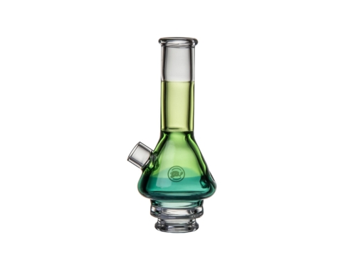 Boquilla tricolor BigFun para Puffco Pivot de vidrio verde amarillo y blanco