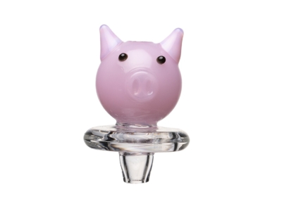 Carb Cap Pig Human Grade de vidrio de borosilicato con diseño de cerdito