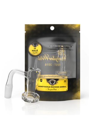 Banger HoneyBeeHerb Honeysuckle Diamond Sundial Black Edition 14 mm 90 grados Full Weld