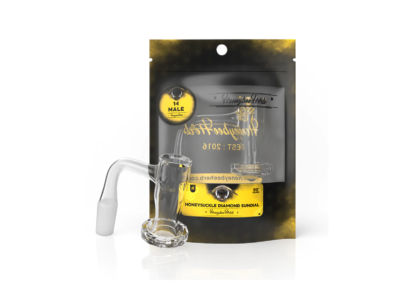 Banger HoneyBeeHerb Honeysuckle Diamond Sundial Black Edition 14 mm 90 grados Full Weld